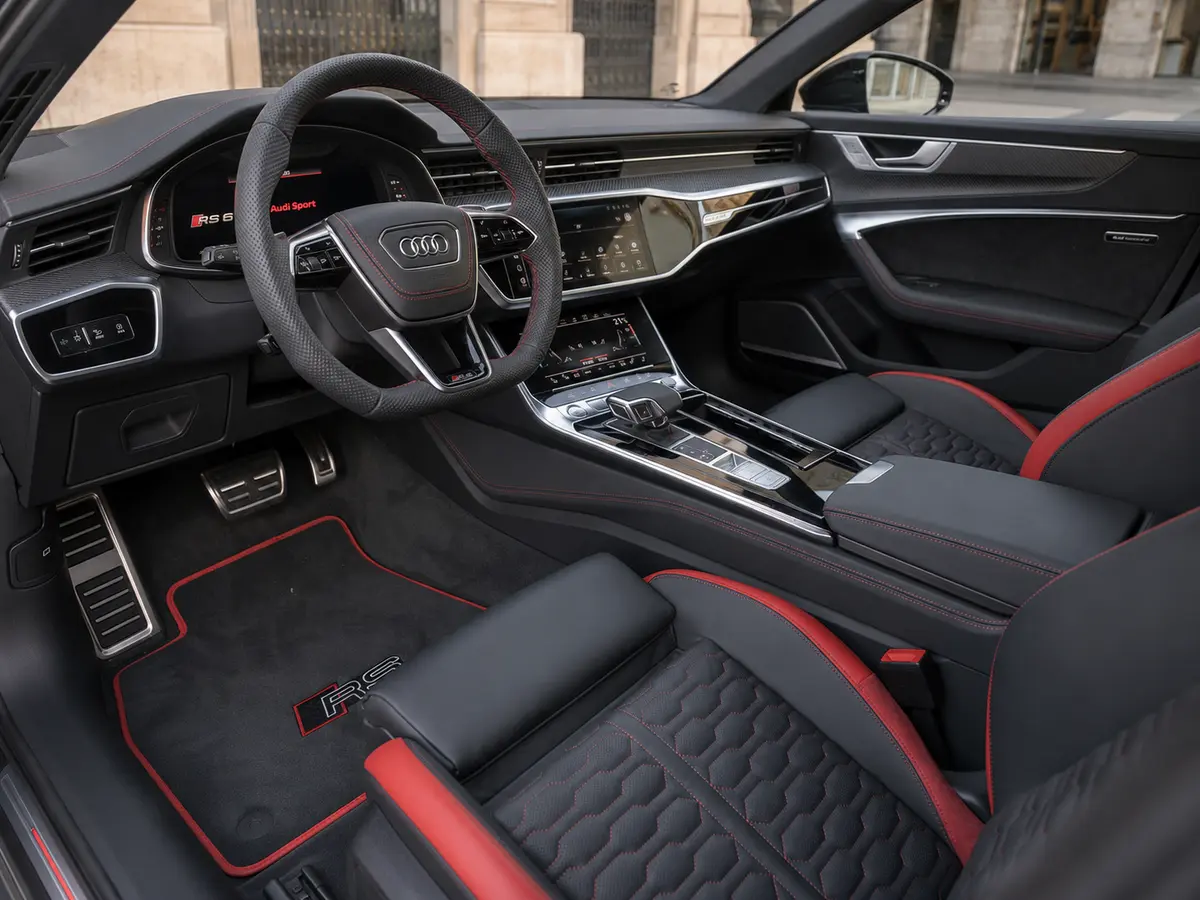 Audi RS6 2022, interior — Monaco Luxury Car Rental, Monaco. Audi RS6 in Monaco An Audi RS6 rental in Monaco provides a high-performance sport vehicle…