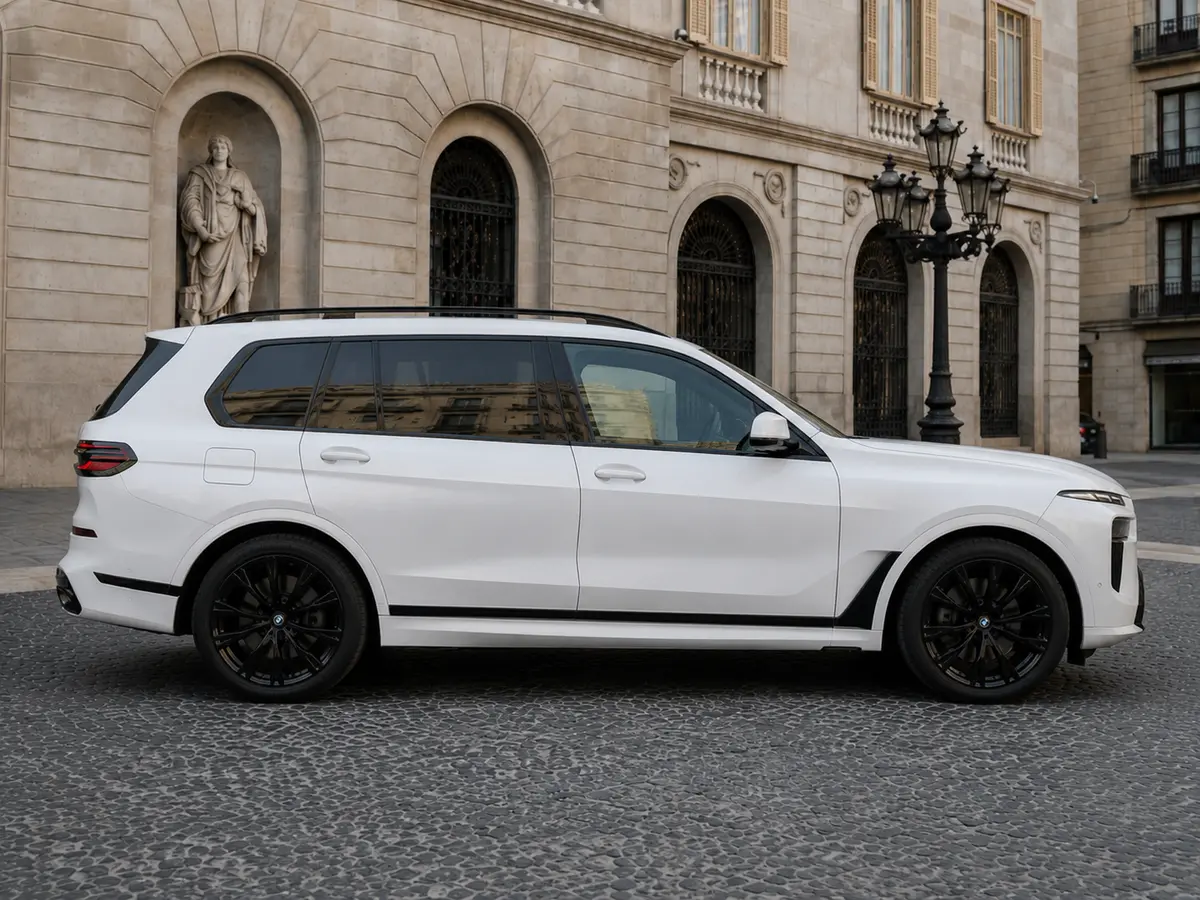 BMW X7 40d M 2024, front view — Monaco Luxury Car Rental, Monaco. BMW X7 40d M in Monaco A BMW X7 40d M rental in Monaco provides a contemporary full-size…