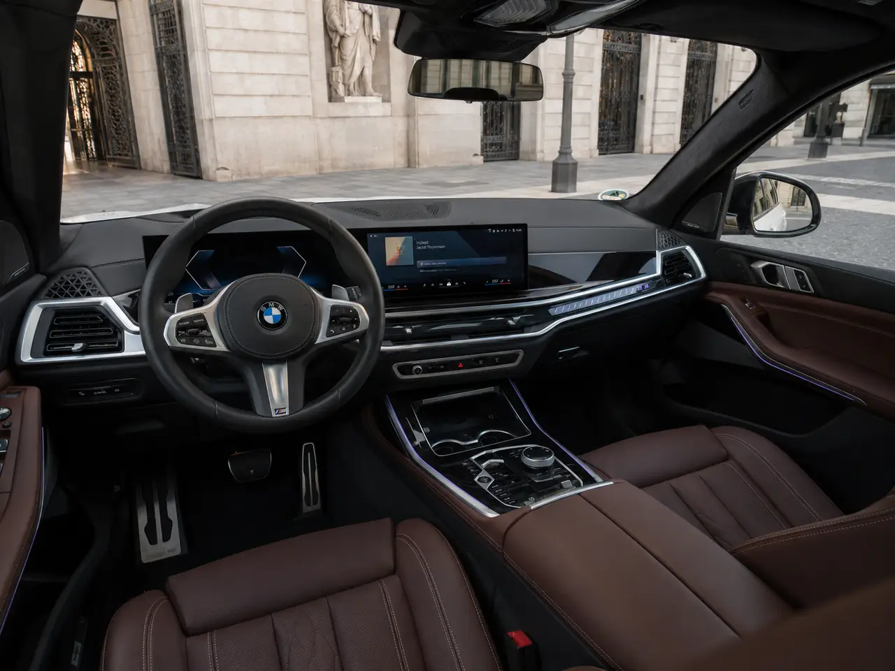 BMW X7 40d M 2024, interior — Monaco Luxury Car Rental, Monaco. BMW X7 40d M in Monaco A BMW X7 40d M rental in Monaco provides a contemporary full-size…