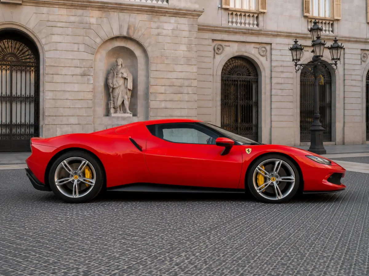 Ferrari 296 GTB 2023, vista trasera — Monaco Luxury Car Rental, Mónaco. Ferrari 296 GTB in Mónaco El alquiler del Ferrari 296 GTB en Mónaco incorpora un modelo…