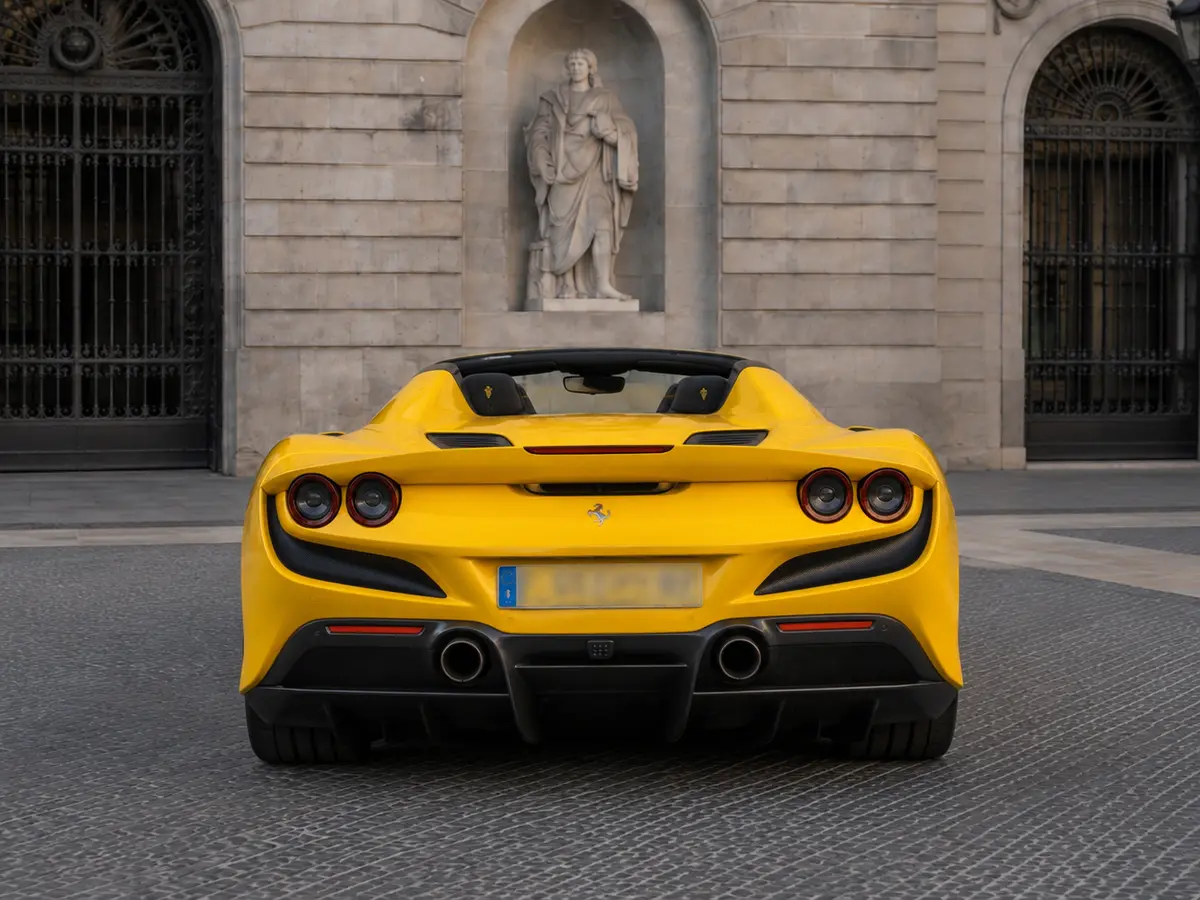 Ferrari F8 SPIDER 2023, rear view — Monaco Luxury Car Rental, Monaco. Ferrari F8 SPIDER in Monaco A Ferrari F8 SPIDER rental in Monaco brings an exceptional…