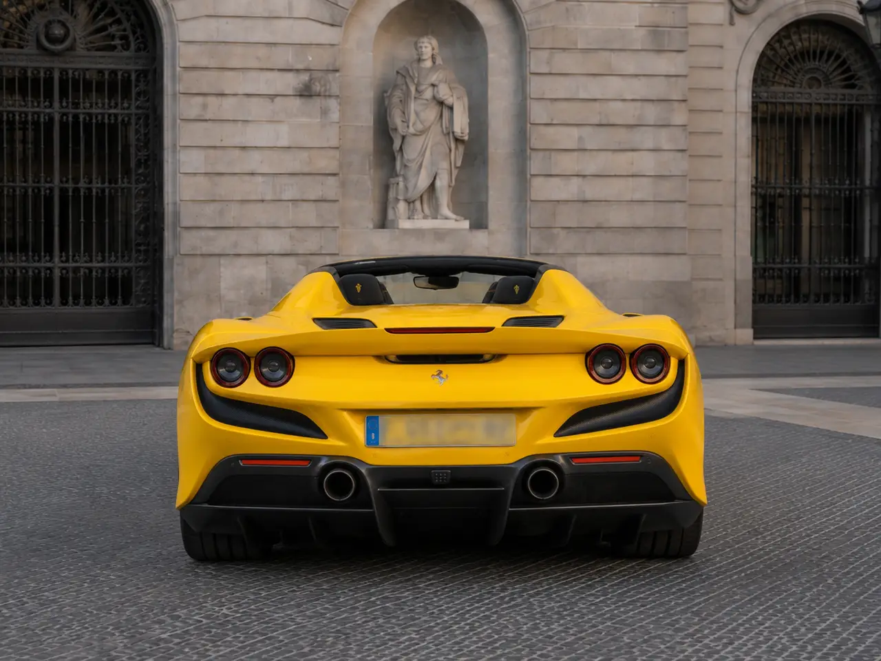 Ferrari F8 SPIDER 2023, rear view — Monaco Luxury Car Rental, Monaco. Ferrari F8 SPIDER in Monaco A Ferrari F8 SPIDER rental in Monaco brings an exceptional…