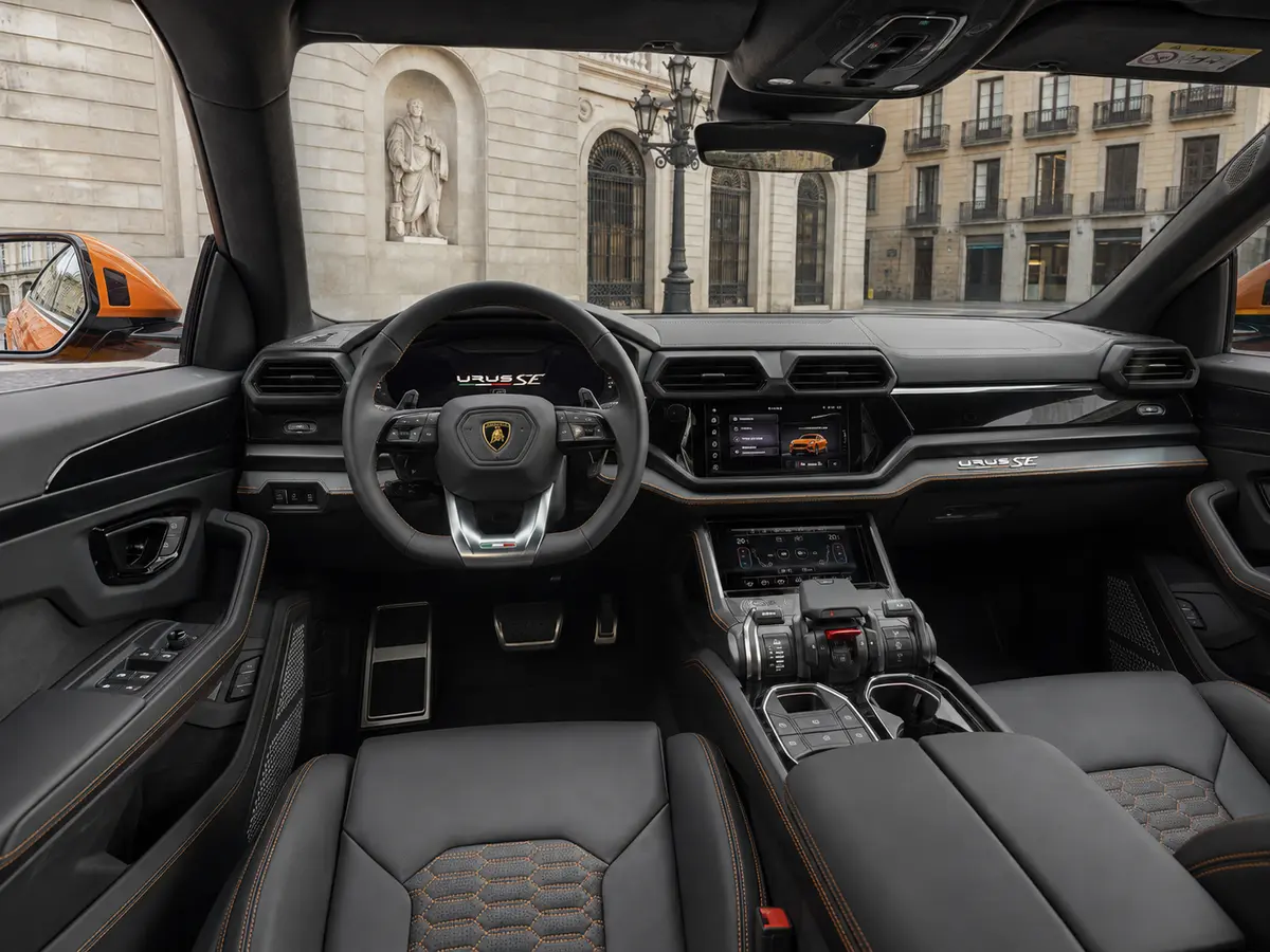 Lamborghini URUS SE 2025, interior — Monaco Luxury Car Rental, Monaco. Lamborghini URUS SE in Monaco A Lamborghini URUS SE rental in Monaco provides a…