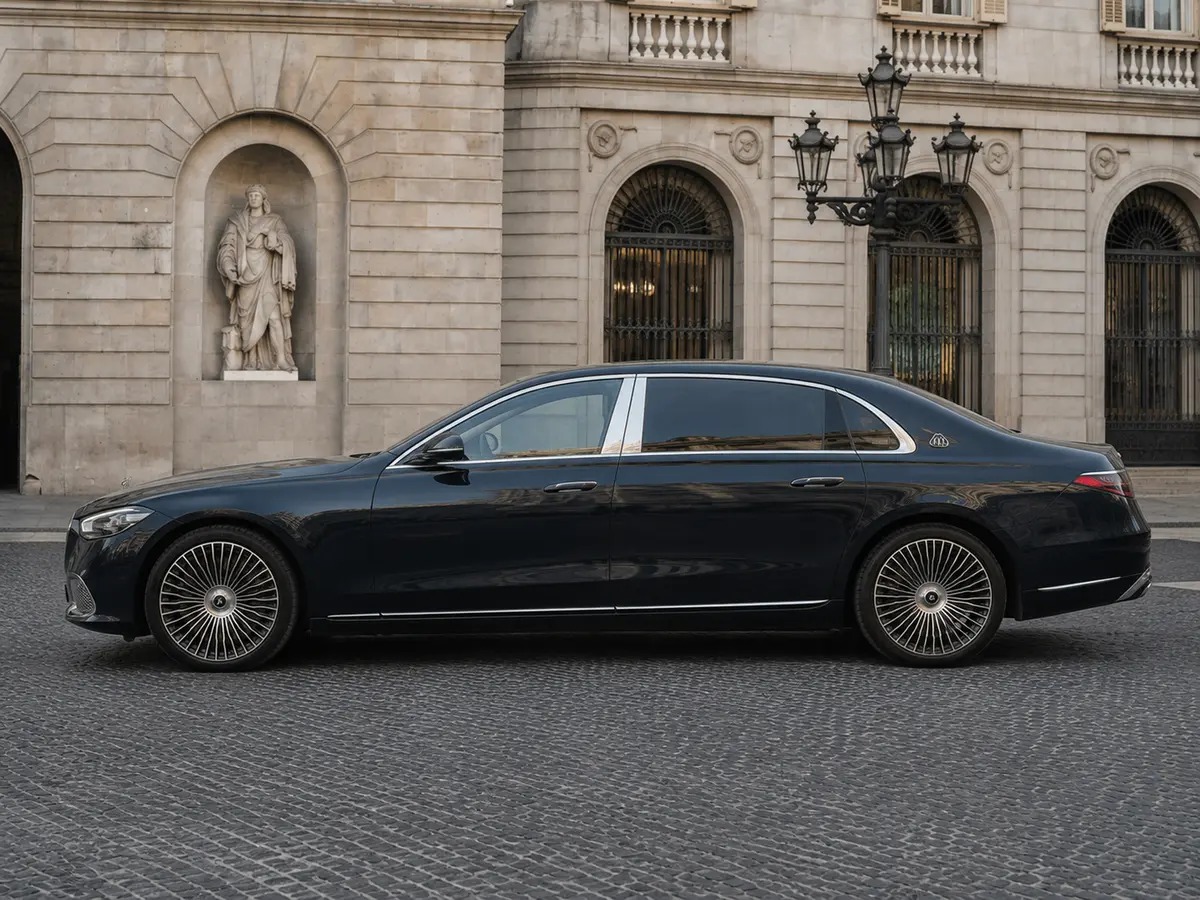 Maybach S580 2023, exterior — Monaco Luxury Car Rental, Monaco. Maybach S580 in Monaco A Maybach S580 rental in Monaco offers an executive luxury saloon…